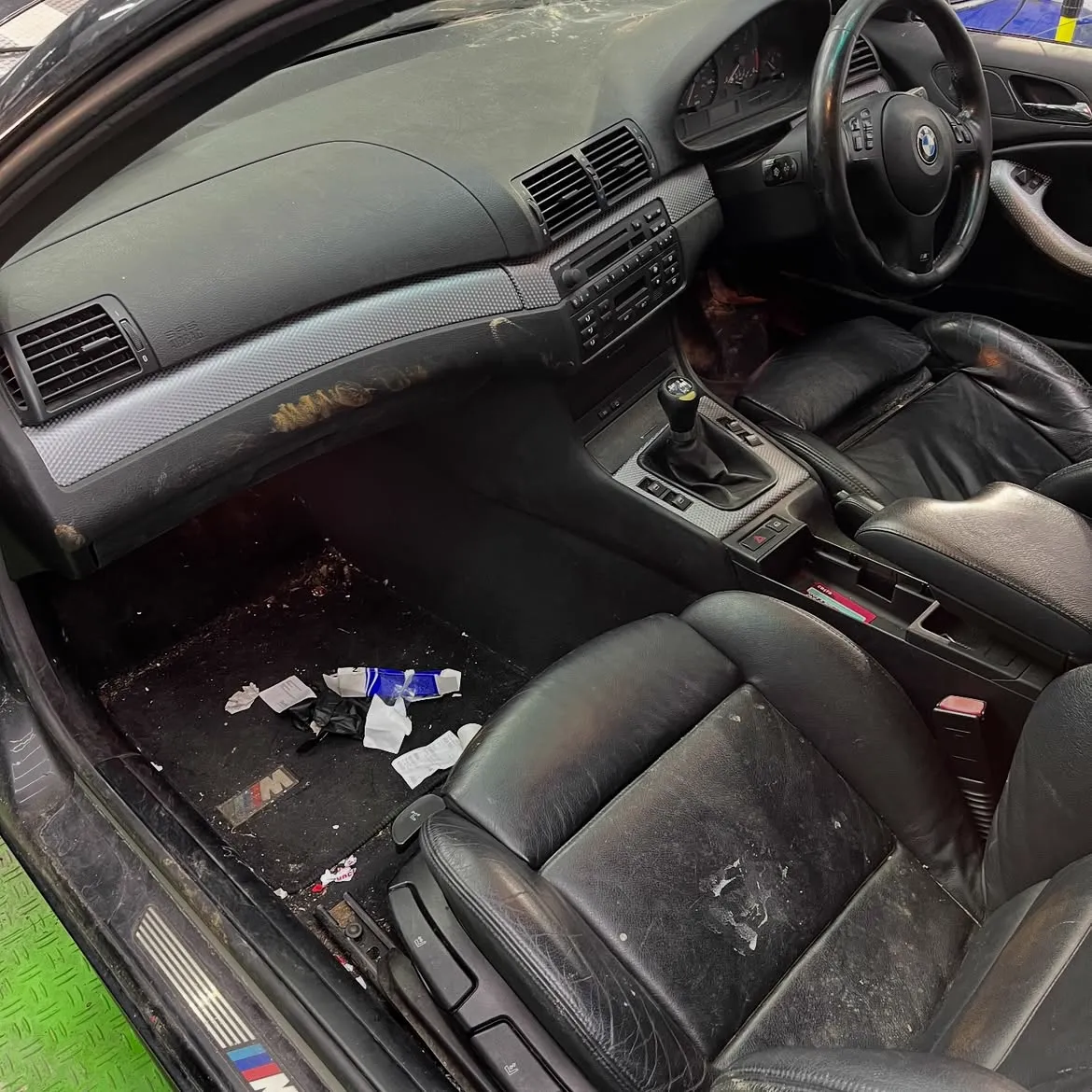 BMW E46 interior restoration detailed by Dream Car Detailing